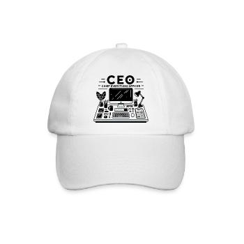 Geschäftsführer Chief Everything Officer - Baseballkappe - Weiß/Weiß - Vorne