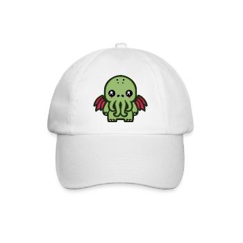 Niedlicher Cthulhu - Baseballkappe - Weiß/Weiß - Vorne