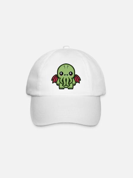 Niedlicher Cthulhu - Baseballkappe - Weiß/Weiß