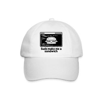 Sudo mach mir ein Sandwich - Baseballkappe - Weiß/Weiß - Vorne