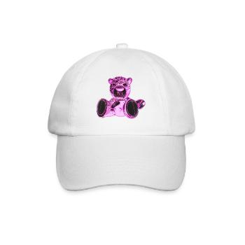 Creepy Teddy Pink - Baseballkappe - Weiß/Weiß - Vorne