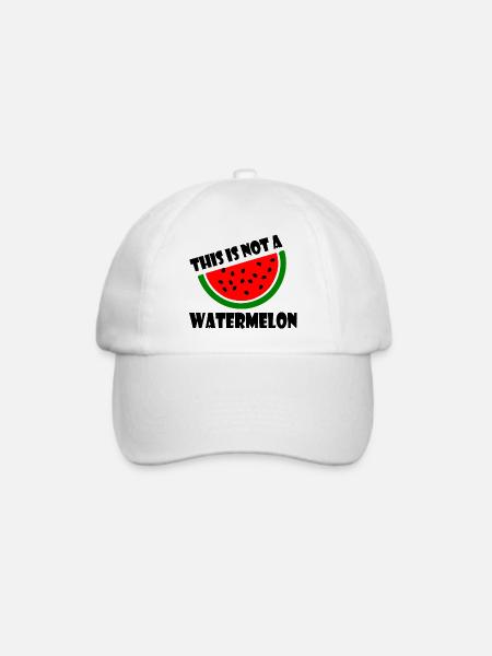 THIS IS NOT A WATERMELON - Baseballkappe - Weiß/Weiß