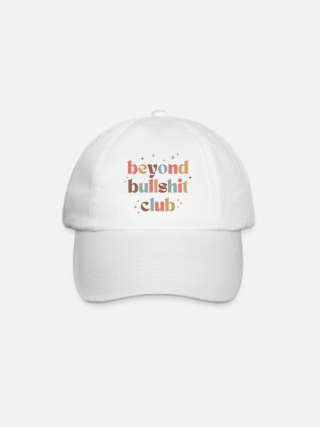 Beyond Bullshit Club Retro Design Sterne - Baseballkappe - Weiß/Weiß