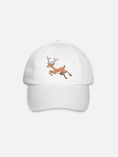 Hirsch - Baseballkappe - Weiß/Weiß