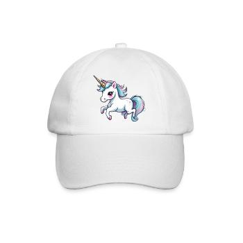 Licorne Einhorn Kawaii - Baseballkappe - Weiß/Weiß - Vorne