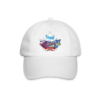 Calgary, Alberta, Kanada Maple Leaf - Baseballkappe - Weiß/Weiß - Vorne