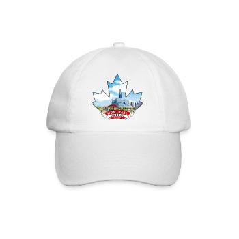 Montreal, Quebec Kanada Maple Leaf - Baseballkappe - Weiß/Weiß - Vorne
