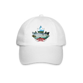 Niagarafälle, Ontario, Kanada Ahornblatt - Baseballkappe - Weiß/Weiß - Vorne