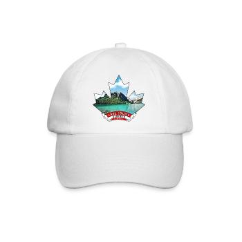 Lake Louise, Alberta, Kanada Ahornblatt - Baseballkappe - Weiß/Weiß - Vorne