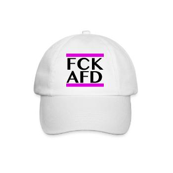 Fck afd - Baseballkappe - Weiß/Weiß - Vorne