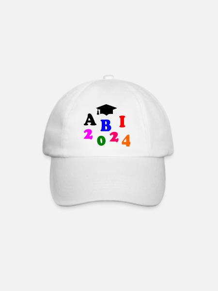 Abi 2024 - Baseballkappe - Weiß/Weiß