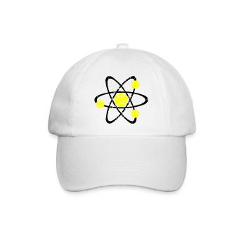Tennis atom Physik Logo Tennisball Design - Baseballkappe - Weiß/Weiß - Vorne
