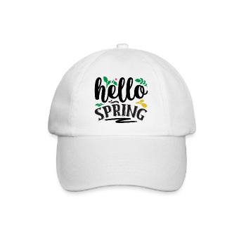 Hallo Frühling - Baseballkappe - Weiß/Weiß - Vorne