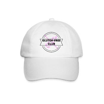 gluten free club black pink - Baseballkappe - Weiß/Weiß - Vorne