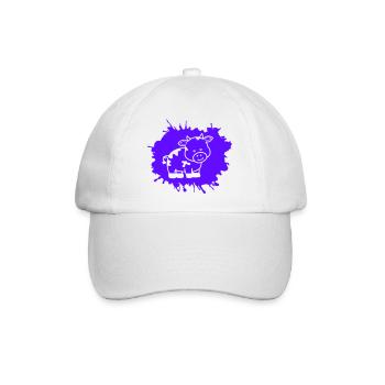 kuh klecks - Baseballkappe - Weiß/Weiß - Vorne