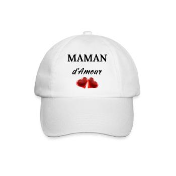Maman D'Amour - Baseballkappe - Weiß/Weiß - Vorne