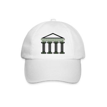 griechisches antikes gebäude - Baseballkappe - Weiß/Weiß - Vorne