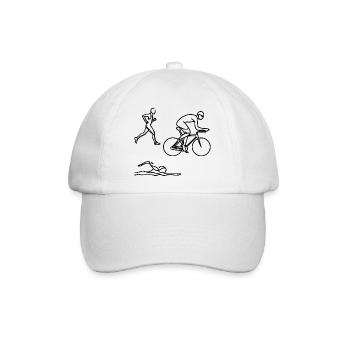 Triathlon Skizze - Baseballkappe - Weiß/Weiß - Vorne