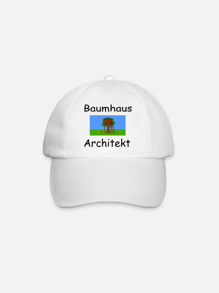 Baumhaus Architekt - Baseballkappe - Weiß/Weiß
