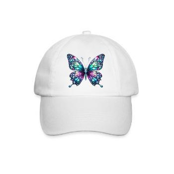 Schmetterling, Diamant, Diamanten, Kristalle, Kristall - Baseballkappe - Weiß/Weiß - Vorne