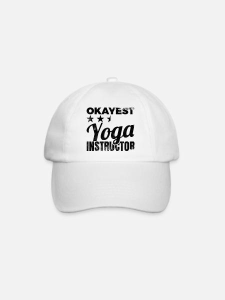 Okayest Yoga Instructor - Baseballkappe - Weiß/Weiß