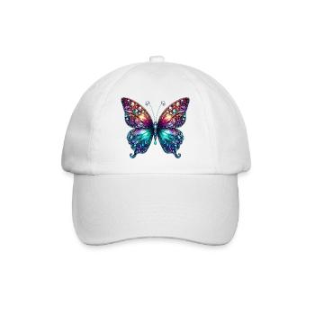 Schmetterling Diamant Diamanten Kristalle Kristall - Baseballkappe - Weiß/Weiß - Vorne