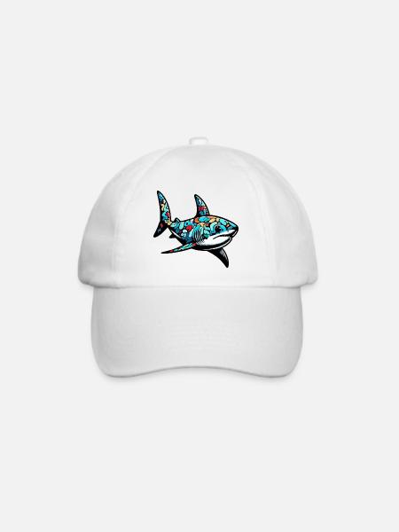 Hai - Baseballkappe - Weiß/Weiß