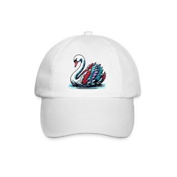 Schwan - Baseballkappe - Weiß/Weiß - Vorne