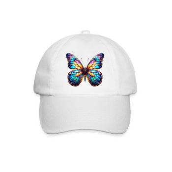 Schmetterling - Baseballkappe - Weiß/Weiß - Vorne