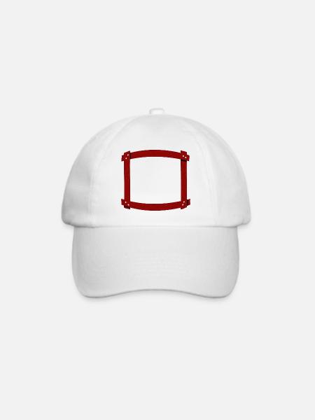Holzrahmen gewölbt - Baseballkappe - Weiß/Weiß