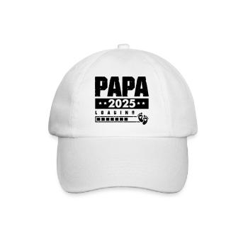 papa 2025 loading - Baseballkappe - Weiß/Weiß - Vorne