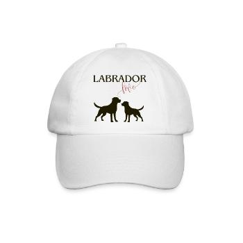 Labrador Love. - Baseballkappe - Weiß/Weiß - Vorne