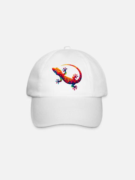 Gecko - Baseballkappe - Weiß/Weiß