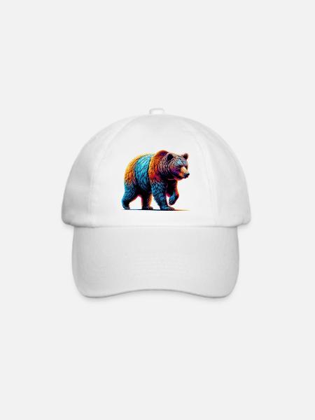 Bär - Baseballkappe - Weiß/Weiß
