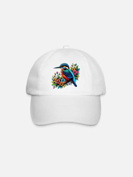 Eisvogel - Baseballkappe - Weiß/Weiß