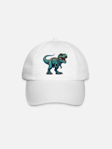 Dinosaurier - Baseballkappe - Weiß/Weiß