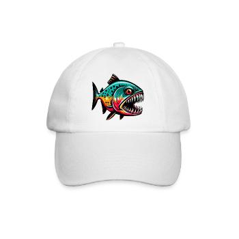 Piranha - Baseballkappe - Weiß/Weiß - Vorne