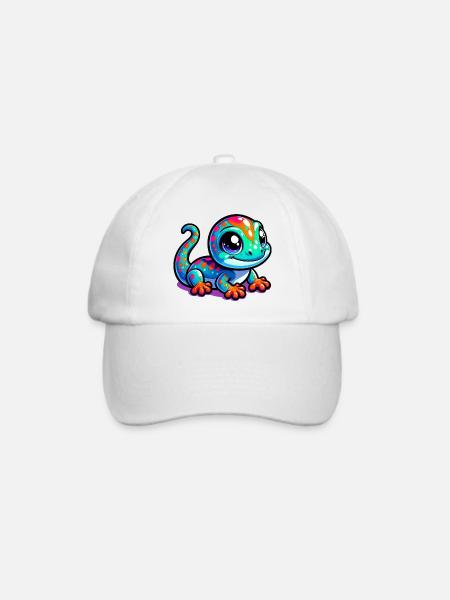 Gecko - Baseballkappe - Weiß/Weiß