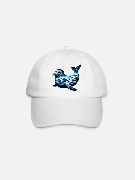 Siegel - Baseballkappe - Weiß/Weiß