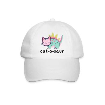 Cat-O-Saur - Baseballkappe - Weiß/Weiß - Vorne