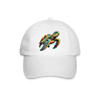 Schildkröte - Baseballkappe - Weiß/Weiß - Vorne