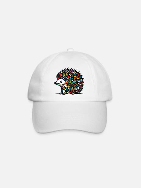 Igel - Baseballkappe - Weiß/Weiß