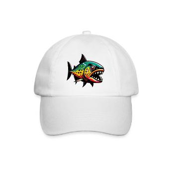Piranha - Baseballkappe - Weiß/Weiß - Vorne