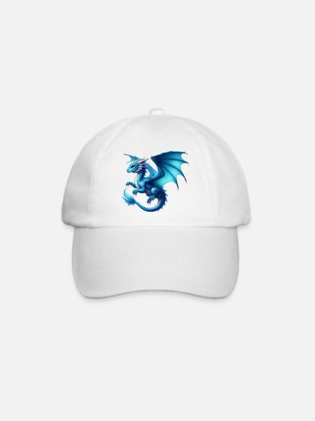 Drache - Baseballkappe - Weiß/Weiß