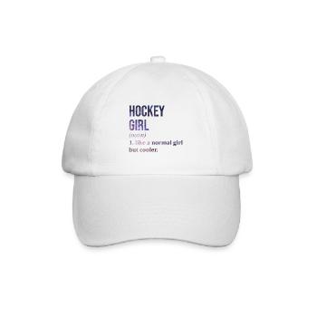 Hockey Hockey Hockey - Baseballkappe - Weiß/Weiß - Vorne