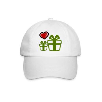 Geschenk - Baseballkappe - Weiß/Weiß - Vorne
