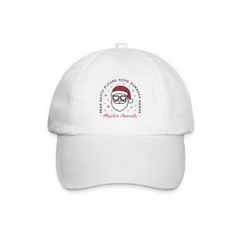Hoffnungsloser romantischer Humor Liebesromane Bücher Weihnachten - Baseballkappe - Weiß/Weiß - Vorne