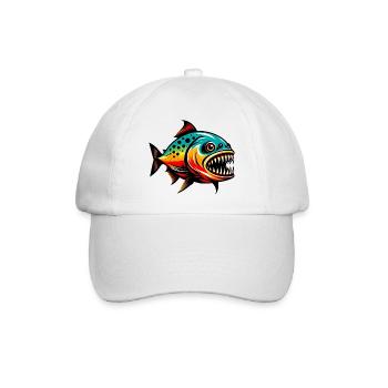 Piranha - Baseballkappe - Weiß/Weiß - Vorne