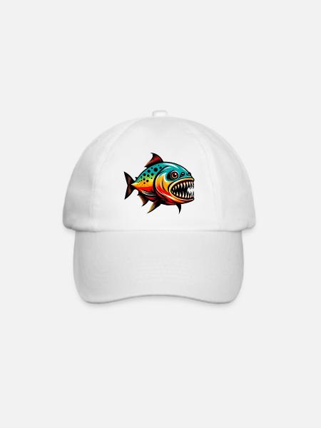 Piranha - Baseballkappe - Weiß/Weiß