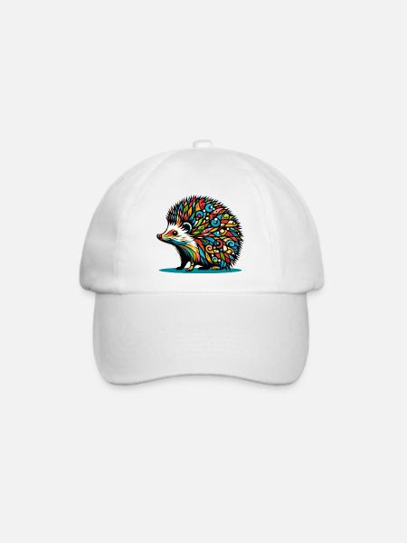 Igel - Baseballkappe - Weiß/Weiß
